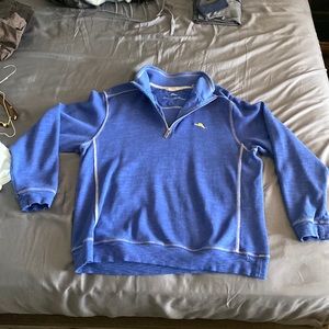 Mens Tommy Bahama Lrg 1/4” Zip Sweater